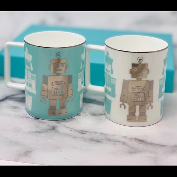 TIFFANY holiday mug set RARE